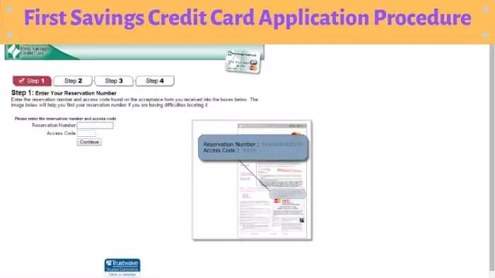 First Savings Credit Card Application Procedure